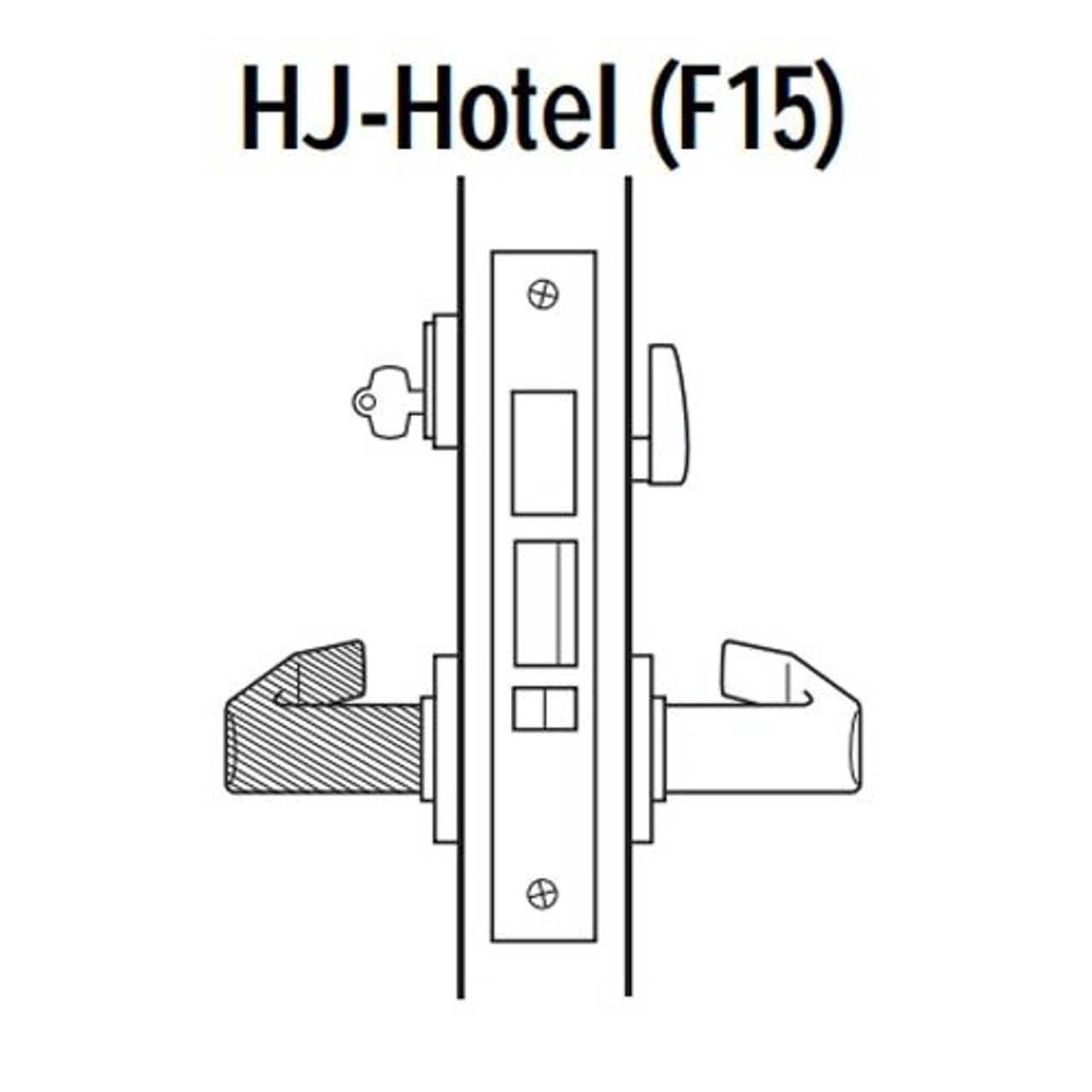 45H7HJ17LM613 Best 40H Series Hotel with Deadbolt Heavy Duty Mortise Lever Lock with Gull Wing LH in Oil Rubbed Bronze