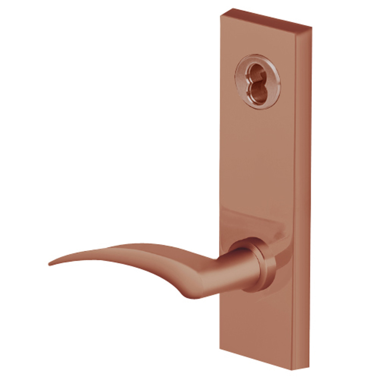 45H7HJ17LM690 Best 40H Series Hotel with Deadbolt Heavy Duty Mortise Lever Lock with Gull Wing LH in Dark Bronze