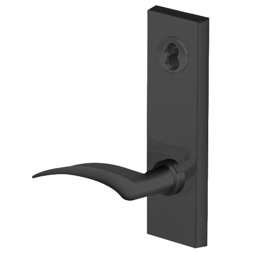45H7HJ17LM622 Best 40H Series Hotel with Deadbolt Heavy Duty Mortise Lever Lock with Gull Wing LH in Black