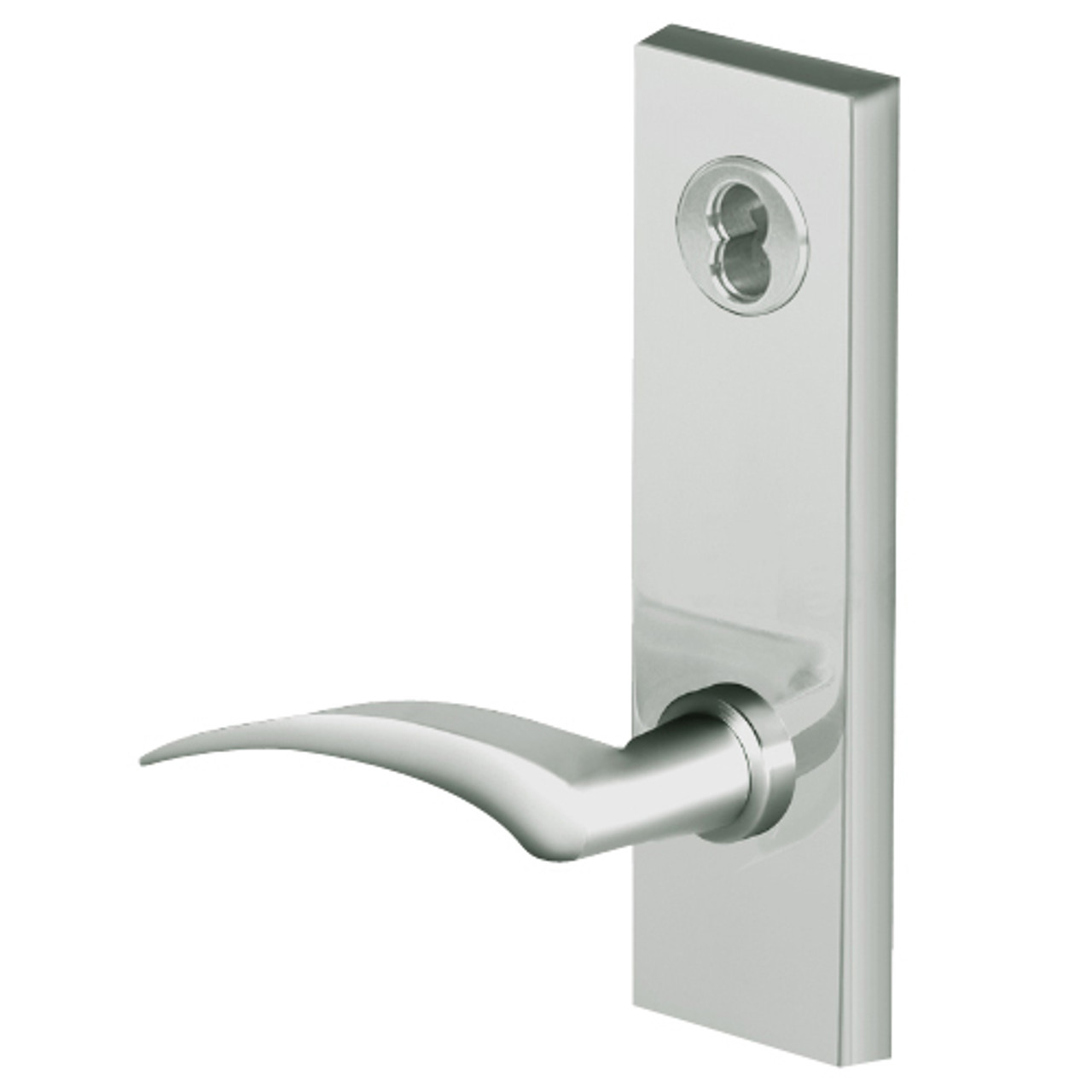 45H7HJ17RM619 Best 40H Series Hotel with Deadbolt Heavy Duty Mortise Lever Lock with Gull Wing RH in Satin Nickel