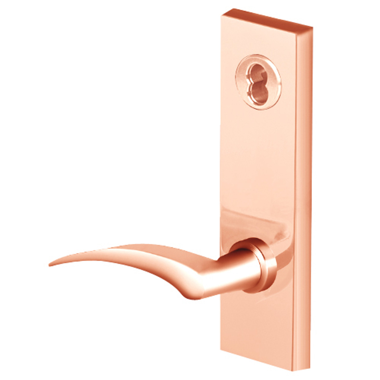 45H7HJ17RM611 Best 40H Series Hotel with Deadbolt Heavy Duty Mortise Lever Lock with Gull Wing RH in Bright Bronze