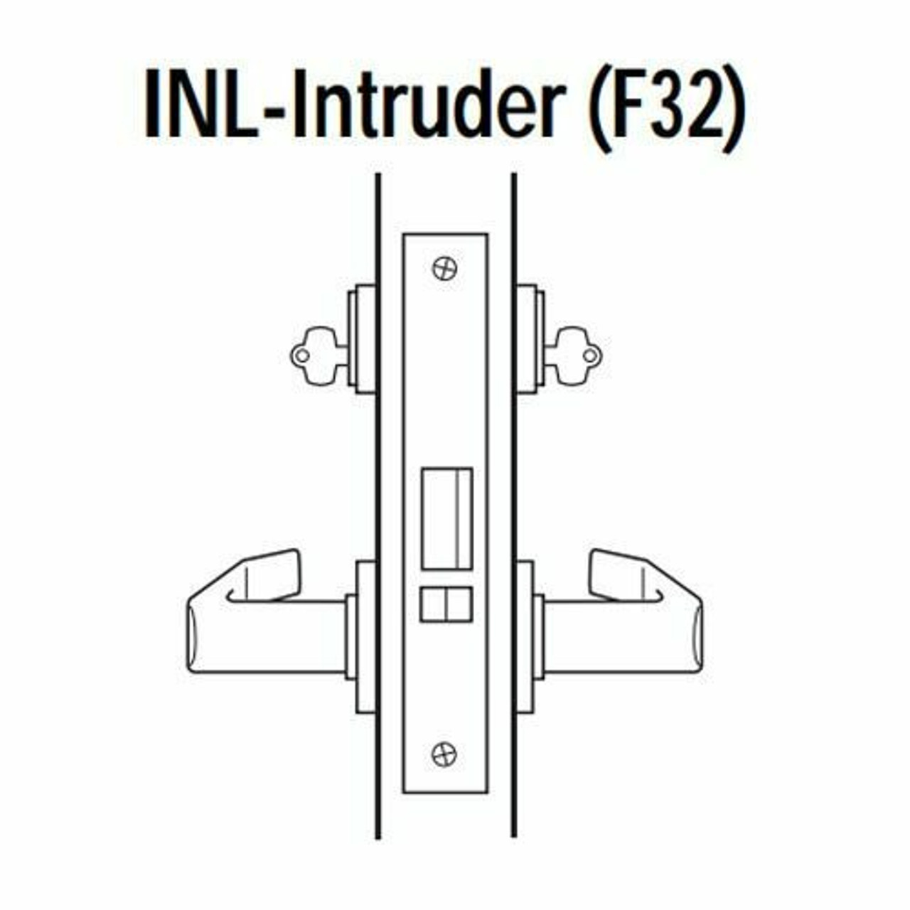 45H7INL3M613 Best 40H Series Intruder without Deadbolt Heavy Duty Mortise Lever Lock with Solid Tube Return Style in Oil Rubbed Bronze