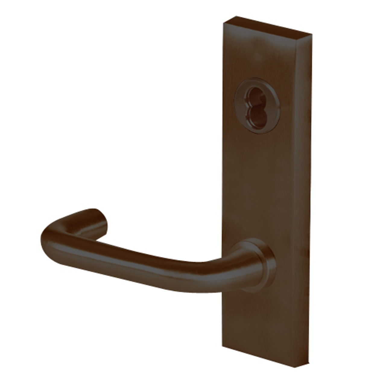 45H7W3M613 Best 40H Series Storeroom without Deadbolt Heavy Duty Mortise Lever Lock with Solid Tube Return Style in Oil Rubbed Bronze