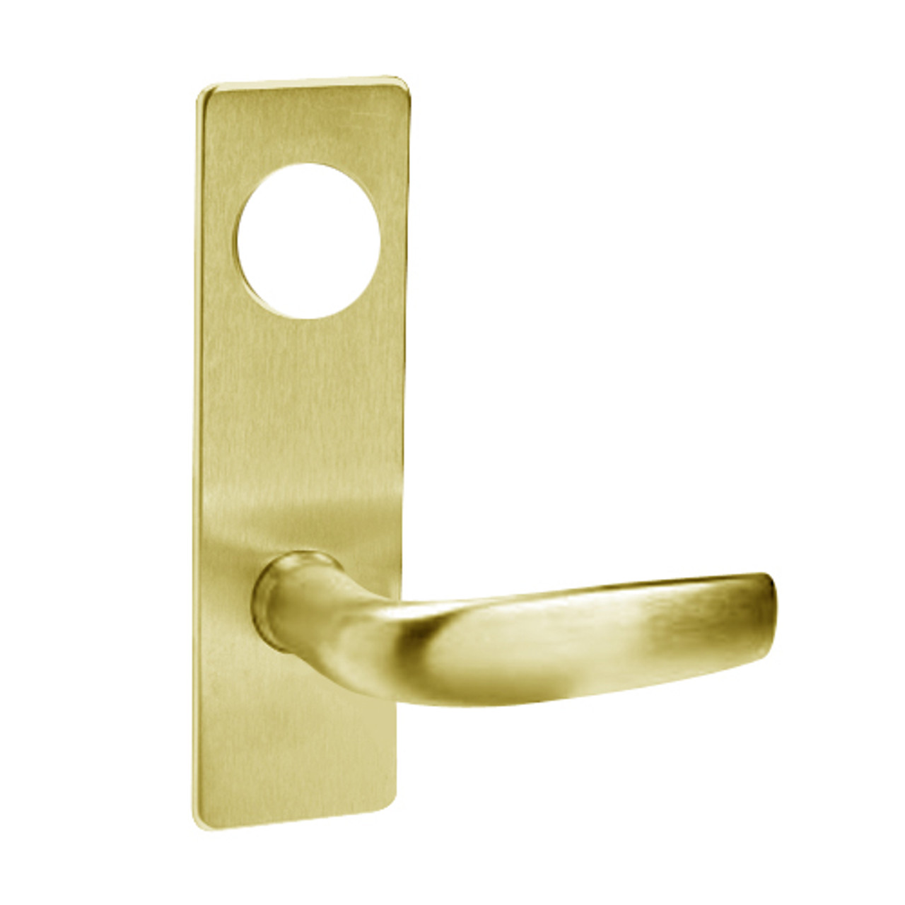 ML2069-CSM-605-CL7 Corbin Russwin ML2000 Series IC 7-Pin Less Core Mortise Institution Privacy Locksets with Citation Lever in Bright Brass