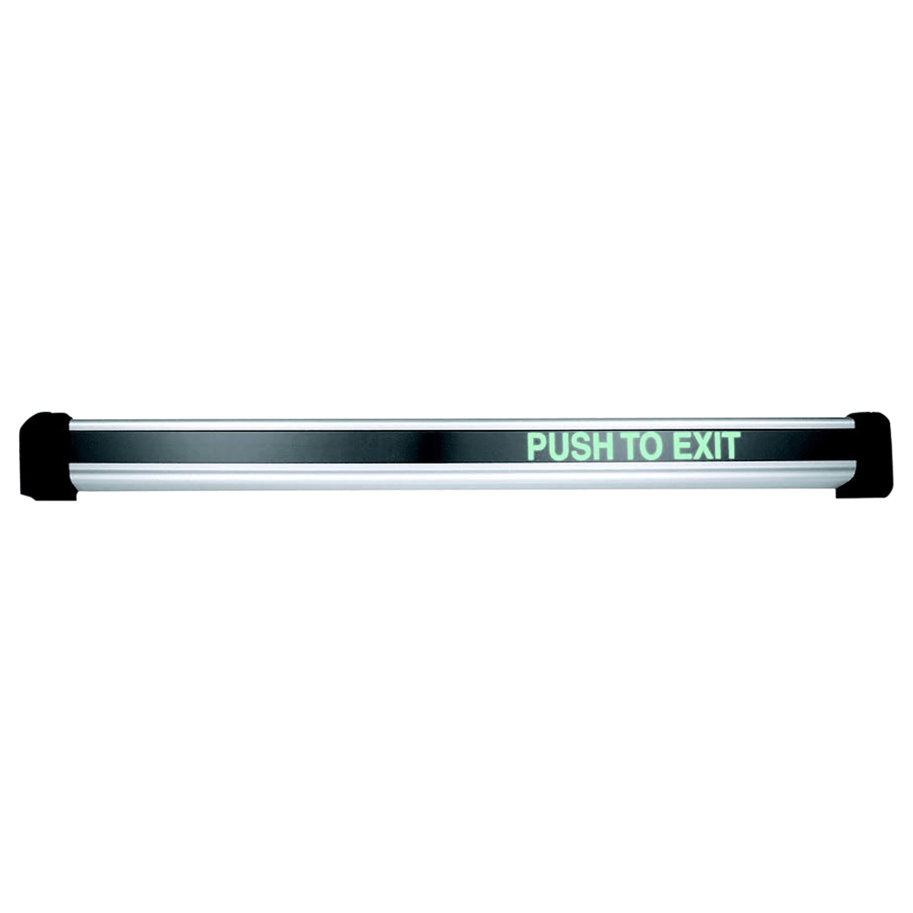 DSB-CL Securitron Dual Sense Bar in Clear Anodized Finish — manufacturer photo via SecLock (SEC100DSBCL)