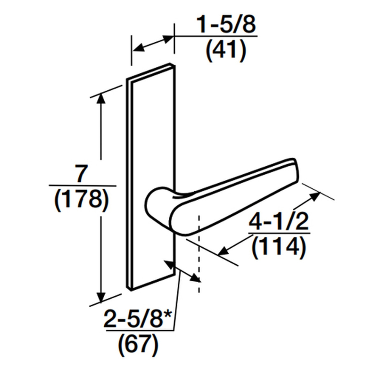 ML2010-CSP-625 Corbin Russwin ML2000 Series Mortise Passage Locksets with Citation Lever in Bright Chrome