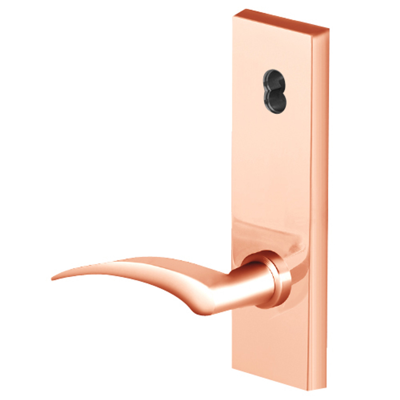 45H7H17RN611 Best 40H Series Hotel with Deadbolt Heavy Duty Mortise Lever Lock with Gull Wing RH in Bright Bronze