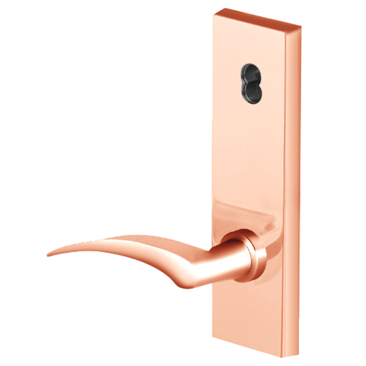 45H7HJ17LN611 Best 40H Series Hotel with Deadbolt Heavy Duty Mortise Lever Lock with Gull Wing LH in Bright Bronze