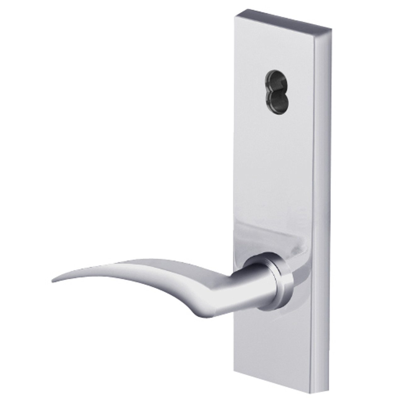 45H7HJ17RN626 Best 40H Series Hotel with Deadbolt Heavy Duty Mortise Lever Lock with Gull Wing RH in Satin Chrome