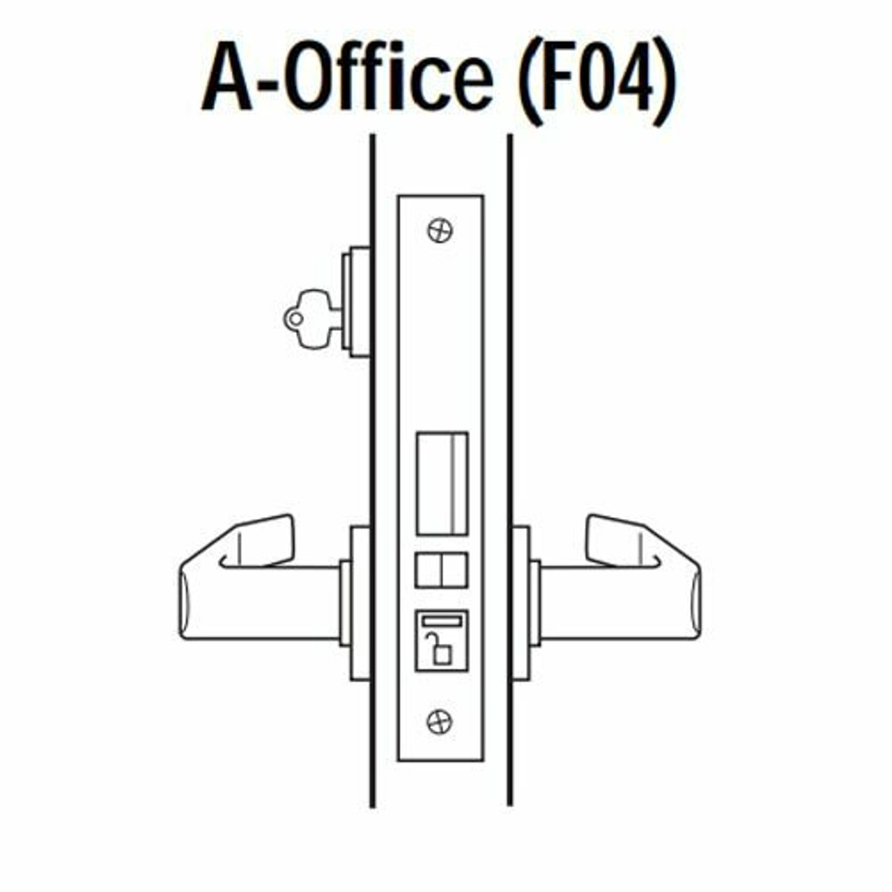 45H7A3N613 Best 40H Series Office Heavy Duty Mortise Lever Lock with Solid Tube Return Style in Oil Rubbed Bronze