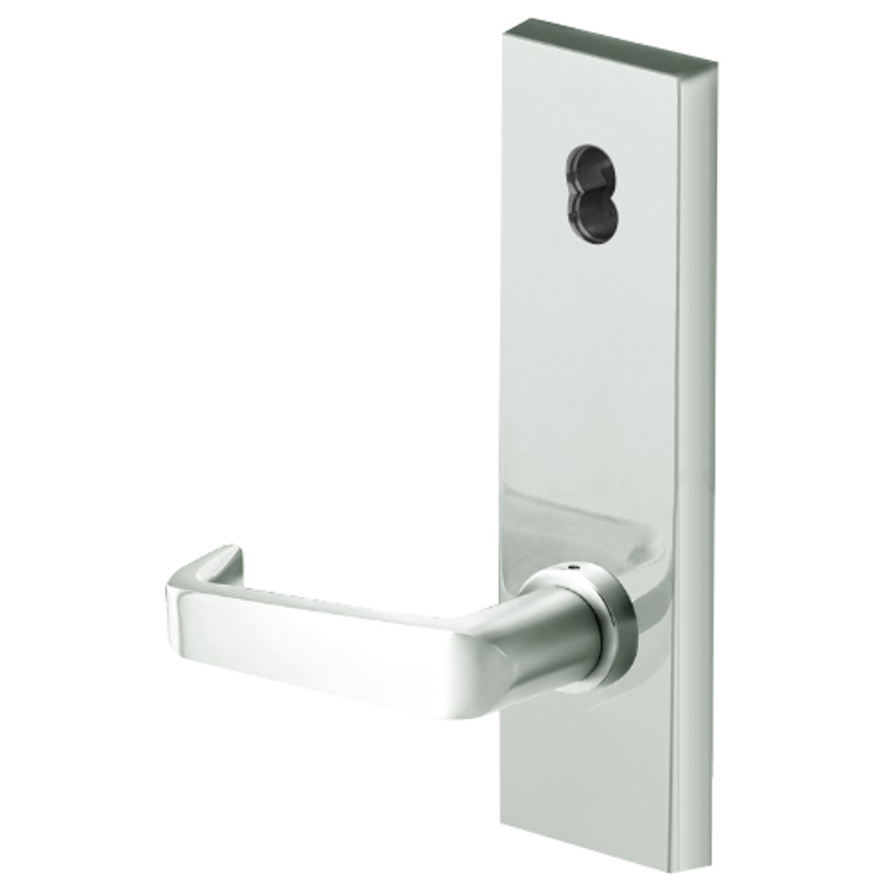 45H7A15N618 Best 40H Series Office Heavy Duty Mortise Lever Lock with Contour with Angle Return Style in Bright Nickel