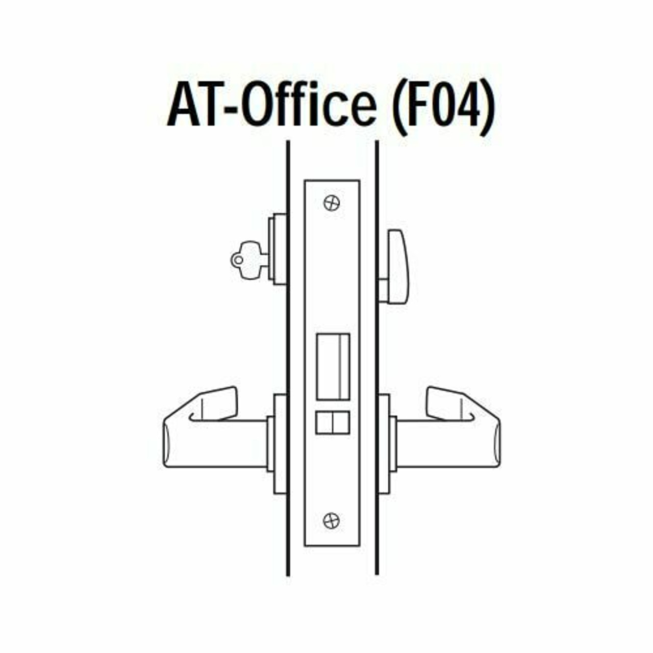 45H7AT3N626 Best 40H Series Office Heavy Duty Mortise Lever Lock with Solid Tube Return Style in Satin Chrome