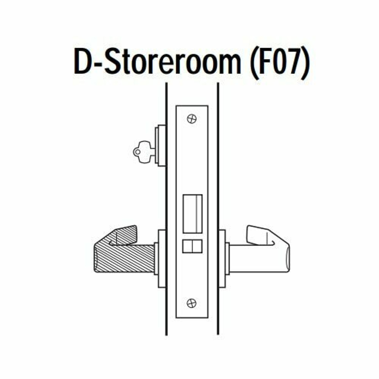 45H7D15N690 Best 40H Series Storeroom Heavy Duty Mortise Lever Lock with Contour with Angle Return Style in Dark Bronze