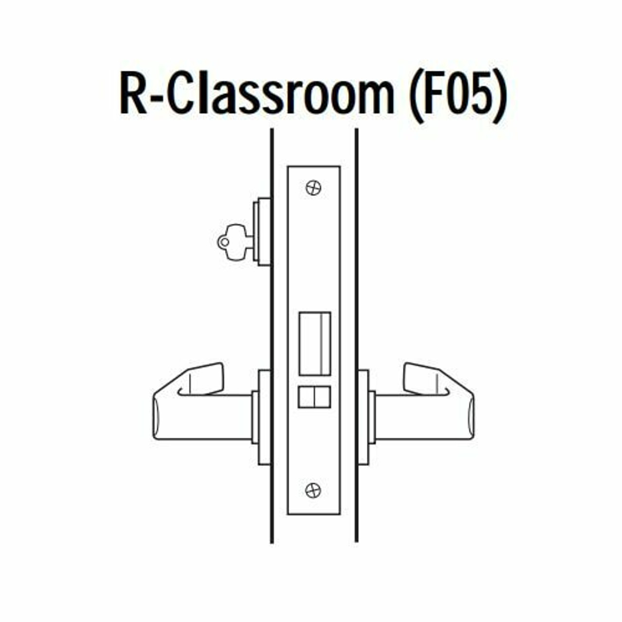 45H7R14N613 Best 40H Series Classroom Heavy Duty Mortise Lever Lock with Curved with Return Style in Oil Rubbed Bronze