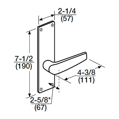 ML2055-CSN-619 Corbin Russwin ML2000 Series Mortise Classroom Locksets with Citation Lever in Satin Nickel