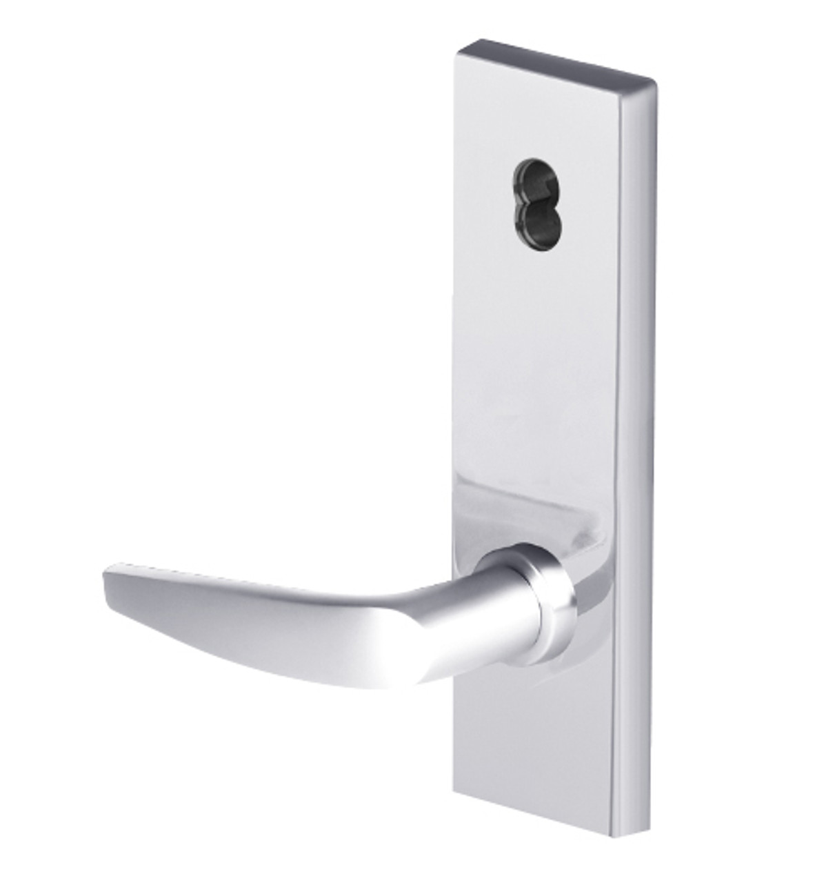 45H7R16N625 Best 40H Series Classroom Heavy Duty Mortise Lever Lock with Curved with No Return in Bright Chrome