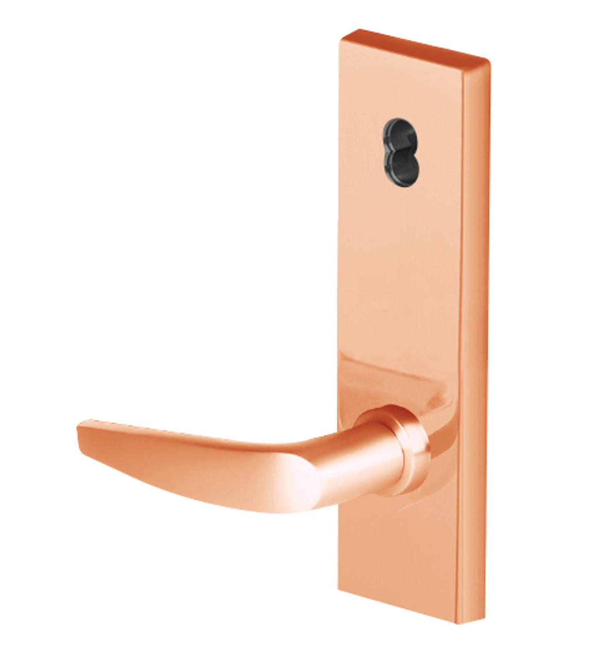 45H7R16N611 Best 40H Series Classroom Heavy Duty Mortise Lever Lock with Curved with No Return in Bright Bronze