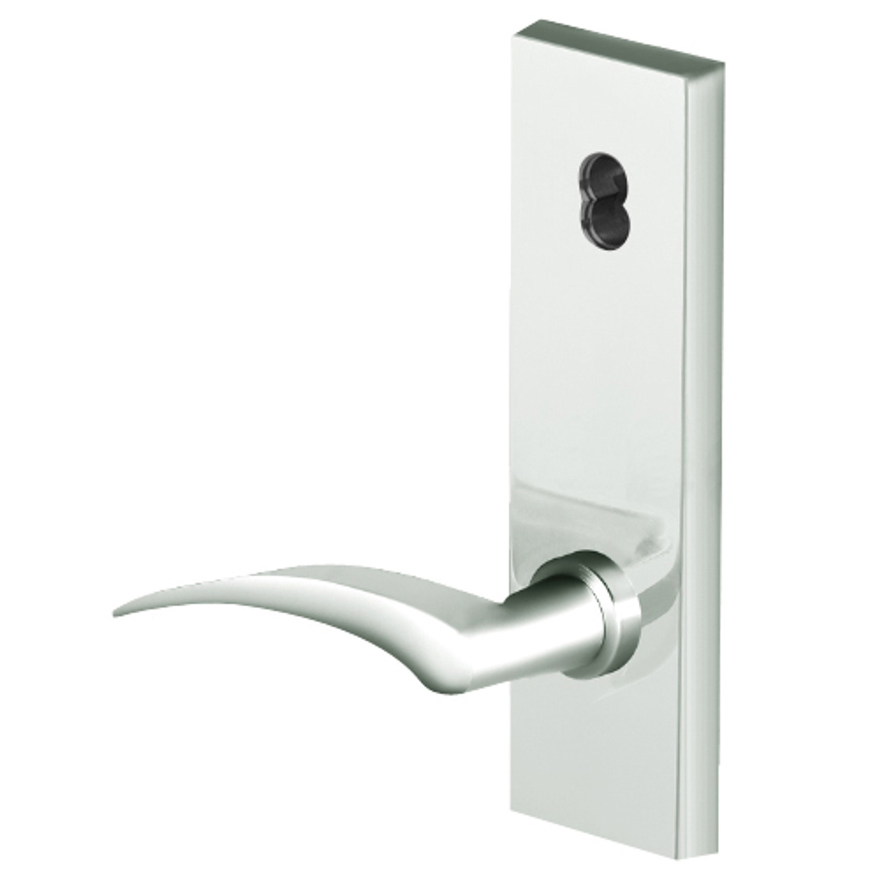 45H7R17LN618 Best 40H Series Classroom Heavy Duty Mortise Lever Lock with Gull Wing LH in Bright Nickel