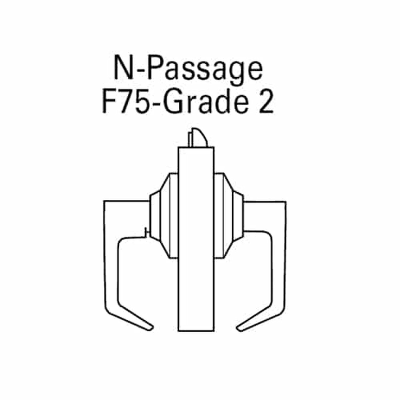 7KC40N15DS3612 Best 7KC Series Passage Medium Duty Cylindrical Lever Locks with Contour Angle Return Design in Satin Bronze