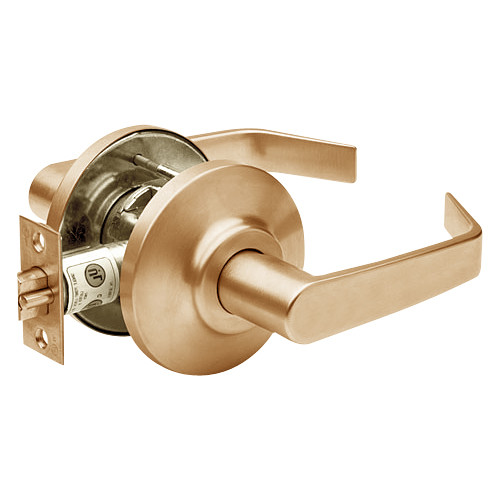 7KC40Y15DS3612 Best 7KC Series Exit Medium Duty Cylindrical Lever Locks with Contour Angle Return Design in Satin Bronze