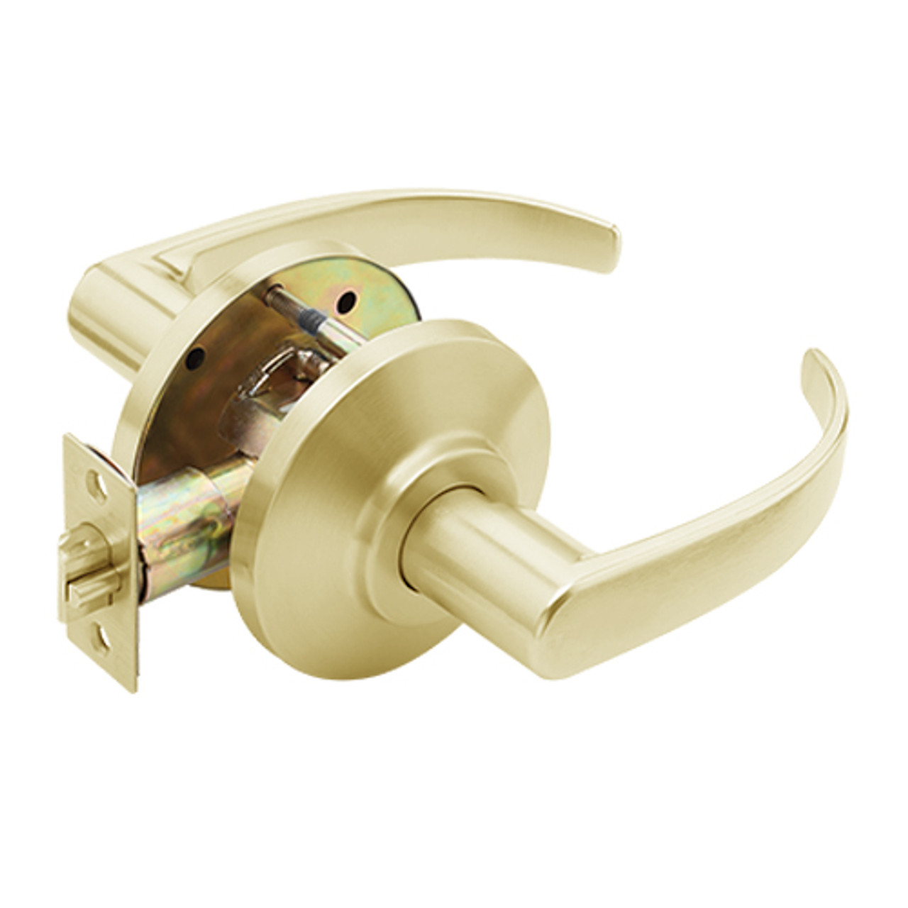 7KC40Y14DS3606 Best 7KC Series Exit Medium Duty Cylindrical Lever Locks with Curved Return Design in Satin Brass