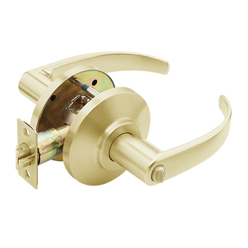 7KC50L14DSTK606 Best 7KC Series Privacy Medium Duty Cylindrical Lever Locks with Curved Return Design in Satin Brass