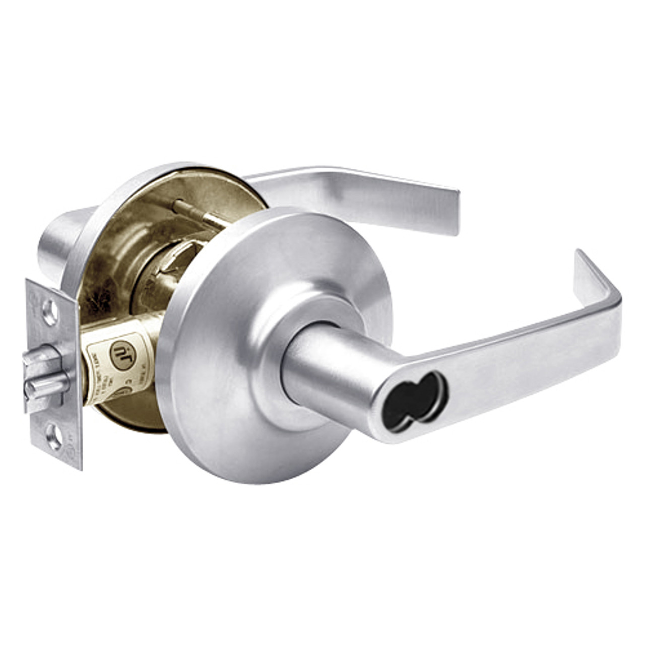 7KC47D15DSTK625 Best 7KC Series Storeroom Medium Duty Cylindrical Lever Locks with Contour Angle Return Design in Bright Chrome