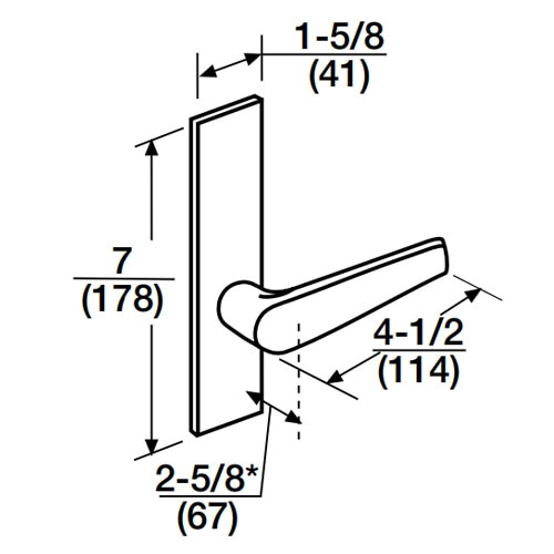 ML2068-ASP-625 Corbin Russwin ML2000 Series Mortise Privacy or Apartment Locksets with Armstrong Lever in Bright Chrome