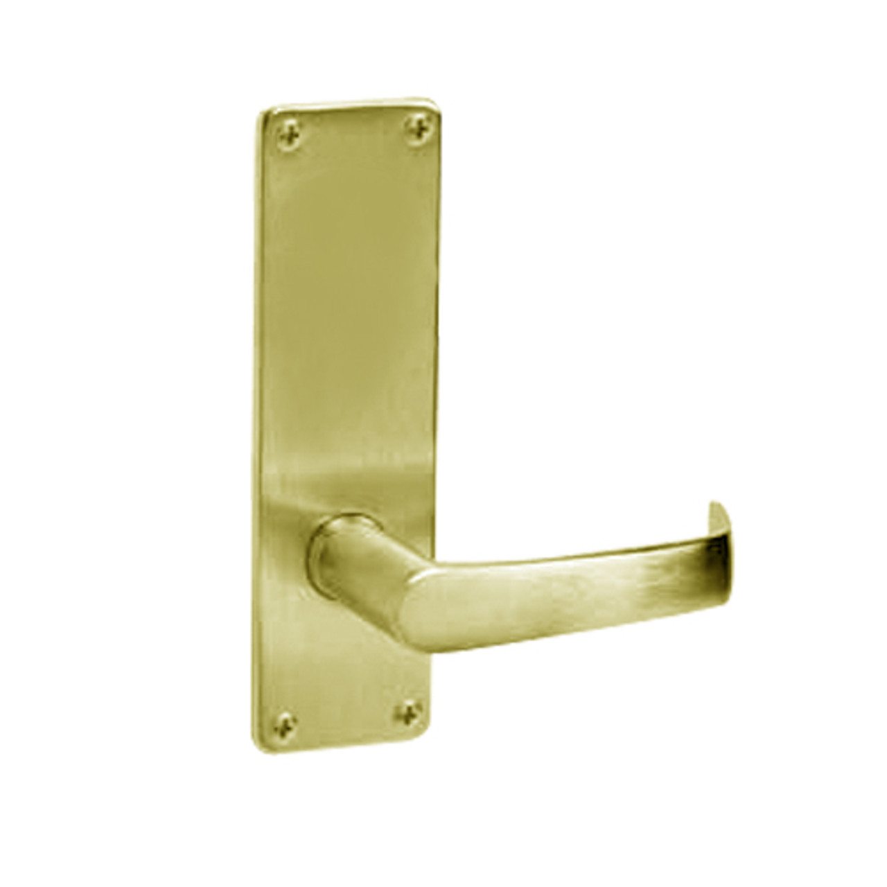 ML2051-NSN-605-CL6 Corbin Russwin ML2000 Series IC 6-Pin Less Core Mortise Office Locksets with Newport Lever in Bright Brass