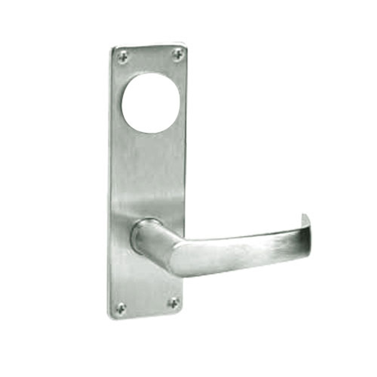 ML2056-NSN-618-CL7 Corbin Russwin ML2000 Series IC 7-Pin Less Core Mortise Classroom Locksets with Newport Lever in Bright Nickel