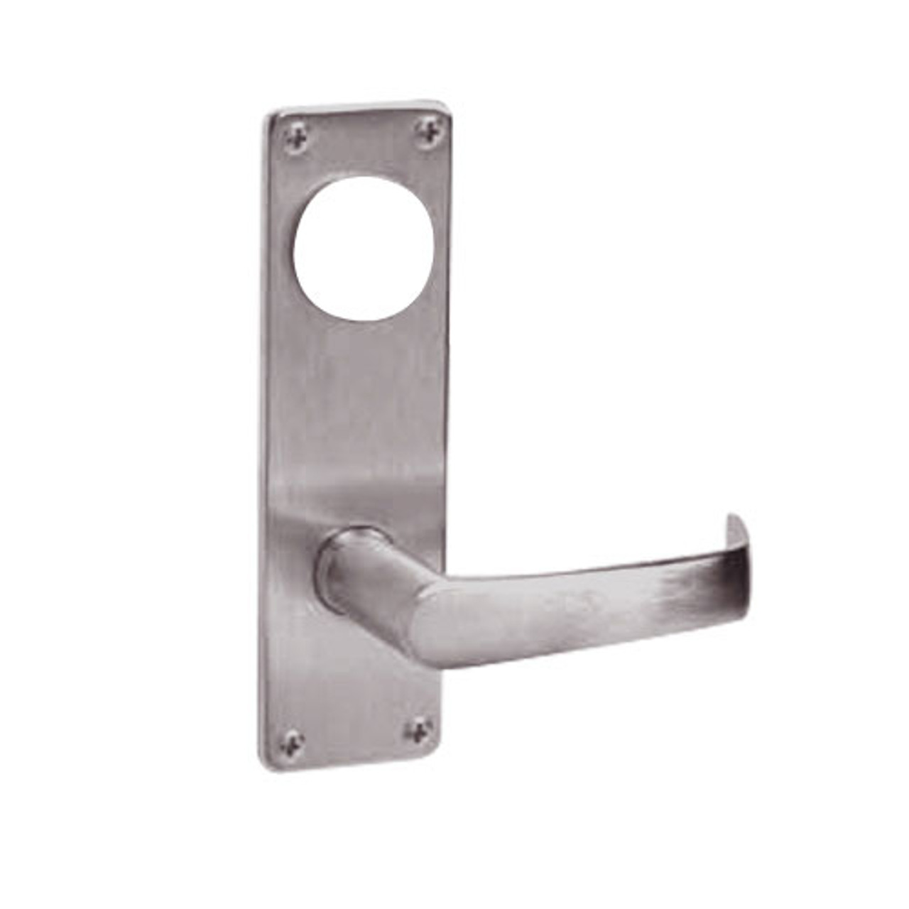 ML2053-NSN-630-CL7 Corbin Russwin ML2000 Series IC 7-Pin Less Core Mortise Entrance Locksets with Newport Lever in Satin Stainless