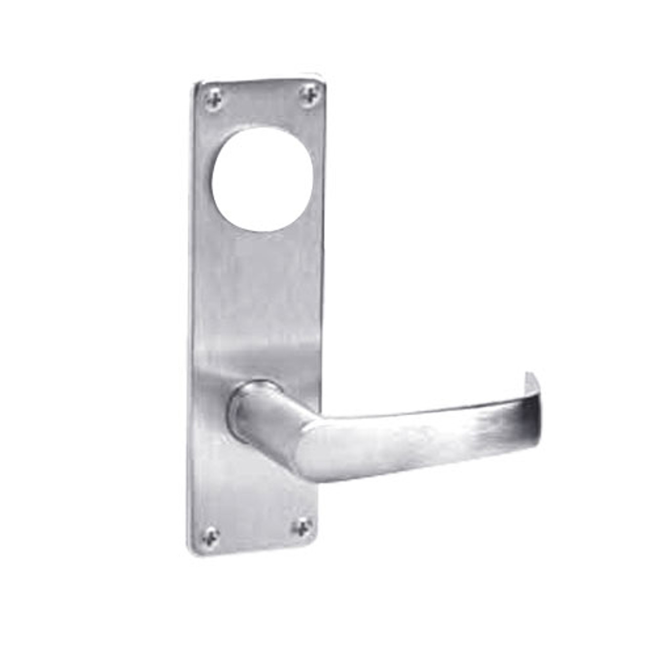 ML2048-NSN-625-CL7 Corbin Russwin ML2000 Series IC 7-Pin Less Core Mortise Entrance Locksets with Newport Lever in Bright Chrome