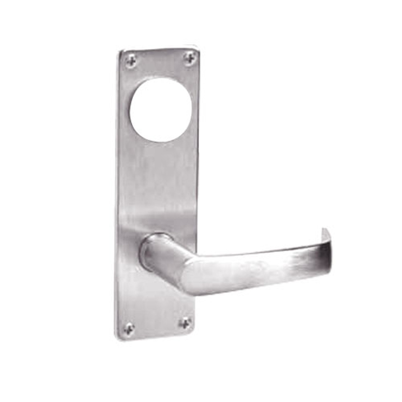 ML2042-NSN-629-CL7 Corbin Russwin ML2000 Series IC 7-Pin Less Core Mortise Entrance Locksets with Newport Lever in Bright Stainless Steel