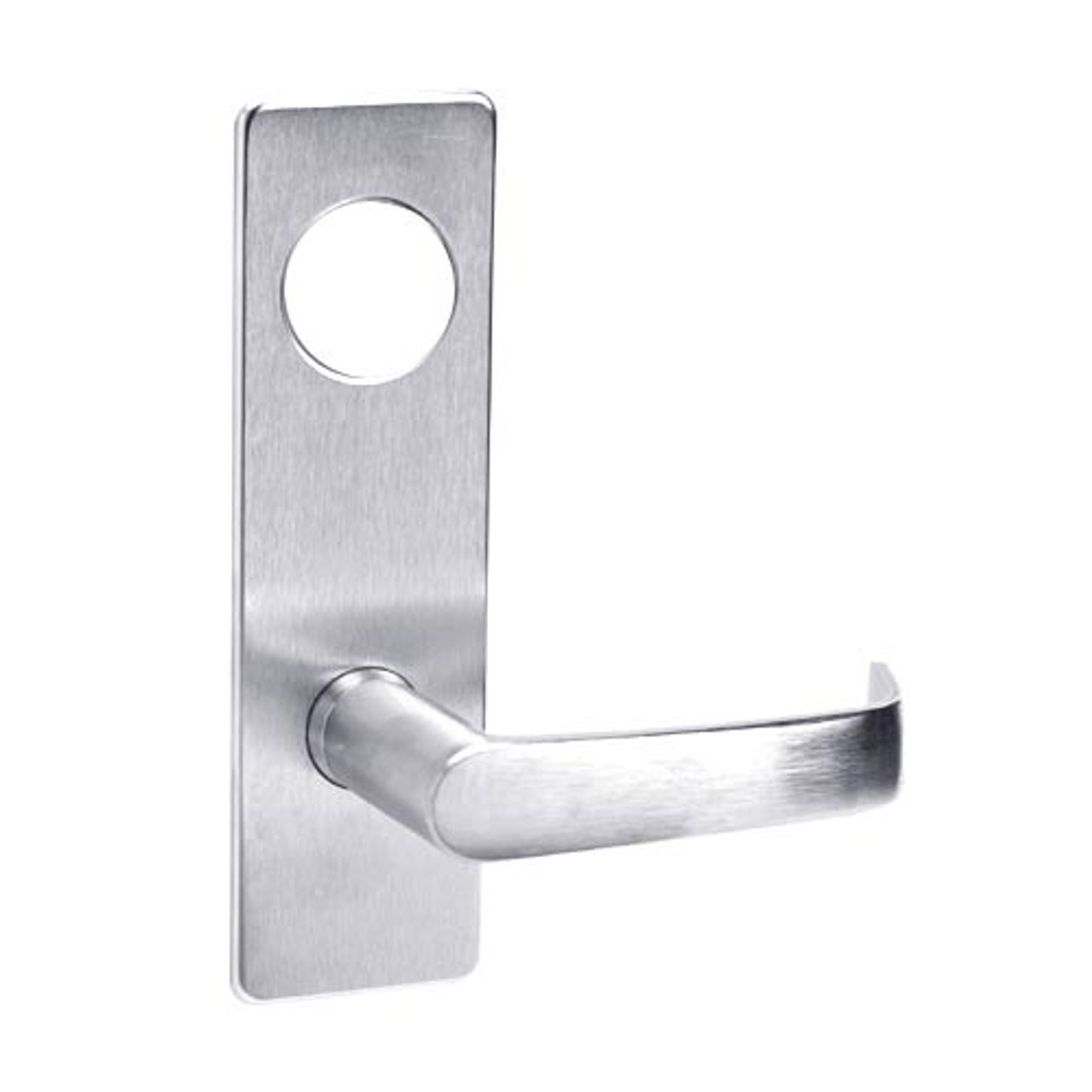 ML2055-NSM-625-CL6 Corbin Russwin ML2000 Series IC 6-Pin Less Core Mortise Classroom Locksets with Newport Lever in Bright Chrome