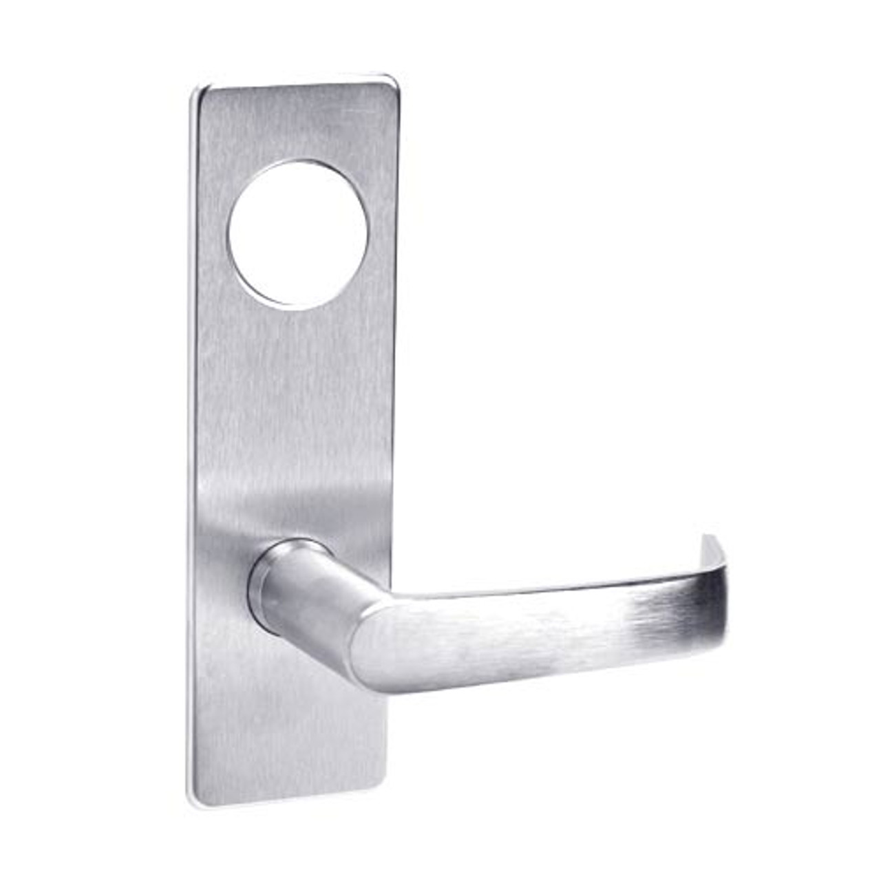 ML2057-NSM-625-CL6 Corbin Russwin ML2000 Series IC 6-Pin Less Core Mortise Storeroom Locksets with Newport Lever in Bright Chrome