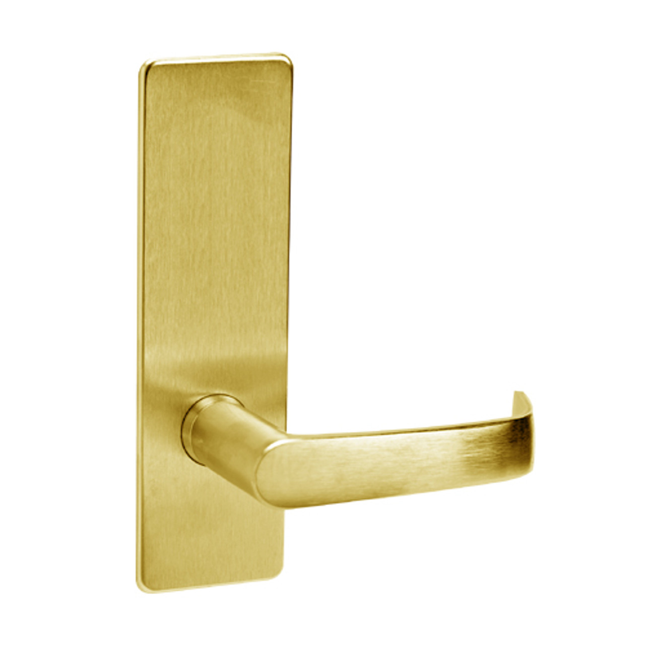 ML2070-NSP-605 Corbin Russwin ML2000 Series Mortise Full Dummy Locksets with Newport Lever in Bright Brass