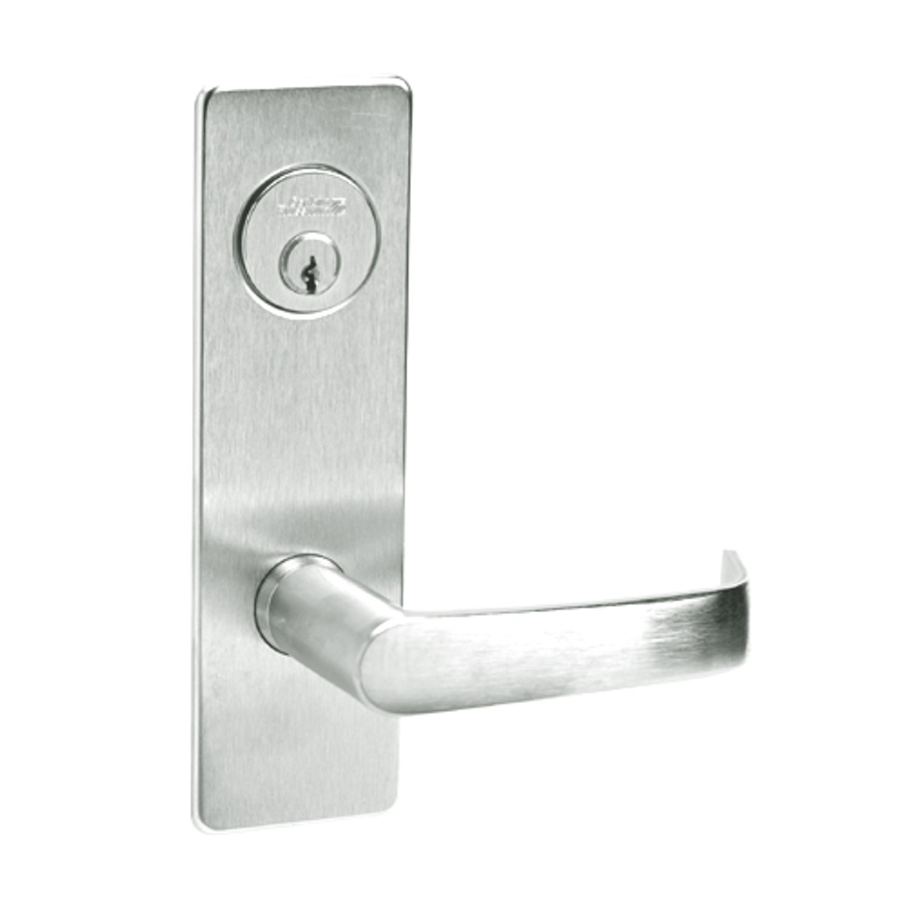 ML2059-NSP-618 Corbin Russwin ML2000 Series Mortise Security Storeroom Locksets with Newport Lever and Deadbolt in Bright Nickel