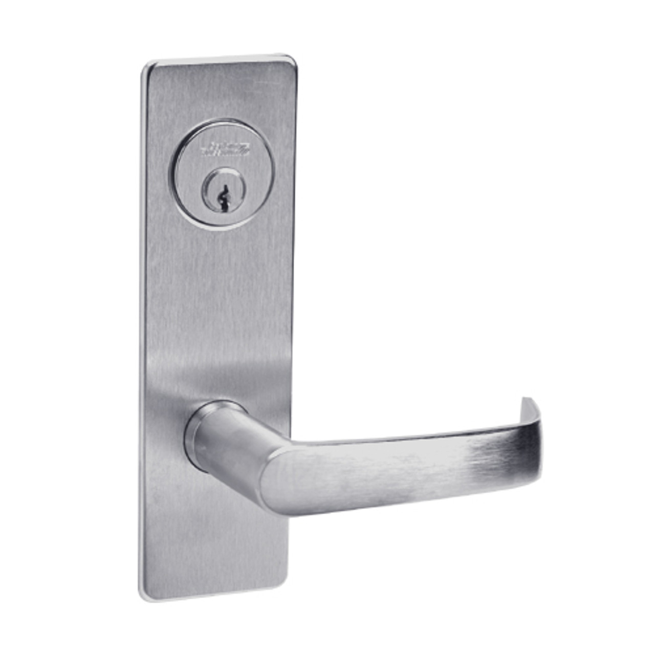 ML2059-NSP-626 Corbin Russwin ML2000 Series Mortise Security Storeroom Locksets with Newport Lever and Deadbolt in Satin Chrome