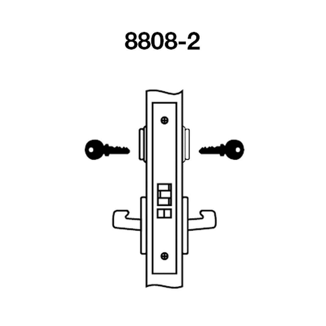 AUR8808-2FL-613E Yale 8800FL Series Double Cylinder Mortise Classroom Locks with Augusta Lever in Dark Satin Bronze