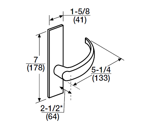 ML2065-PSP-606-LC Corbin Russwin ML2000 Series Mortise Dormitory Locksets with Princeton Lever in Satin Brass