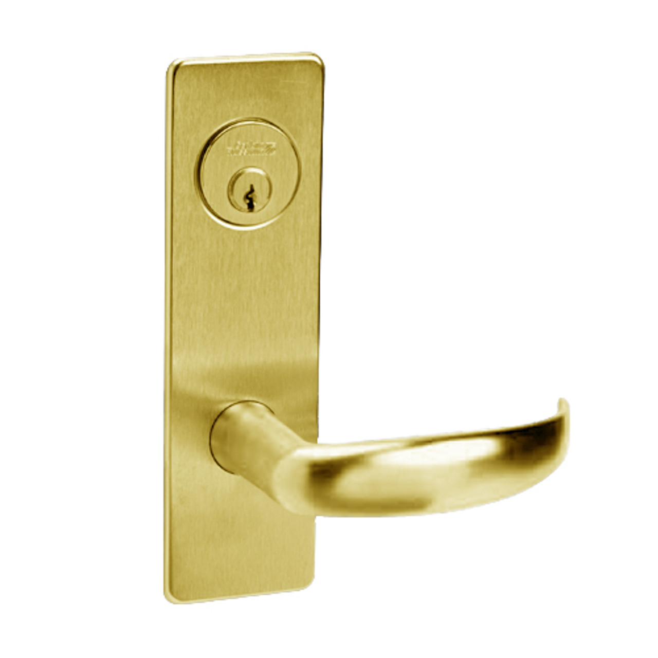 ML2056-PSN-605 Corbin Russwin ML2000 Series Mortise Classroom Locksets with Princeton Lever in Bright Brass