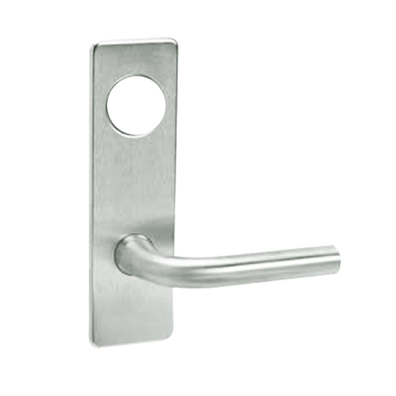 ML2051-RSN-618-CL6 Corbin Russwin ML2000 Series IC 6-Pin Less Core Mortise Office Locksets with Regis Lever in Bright Nickel