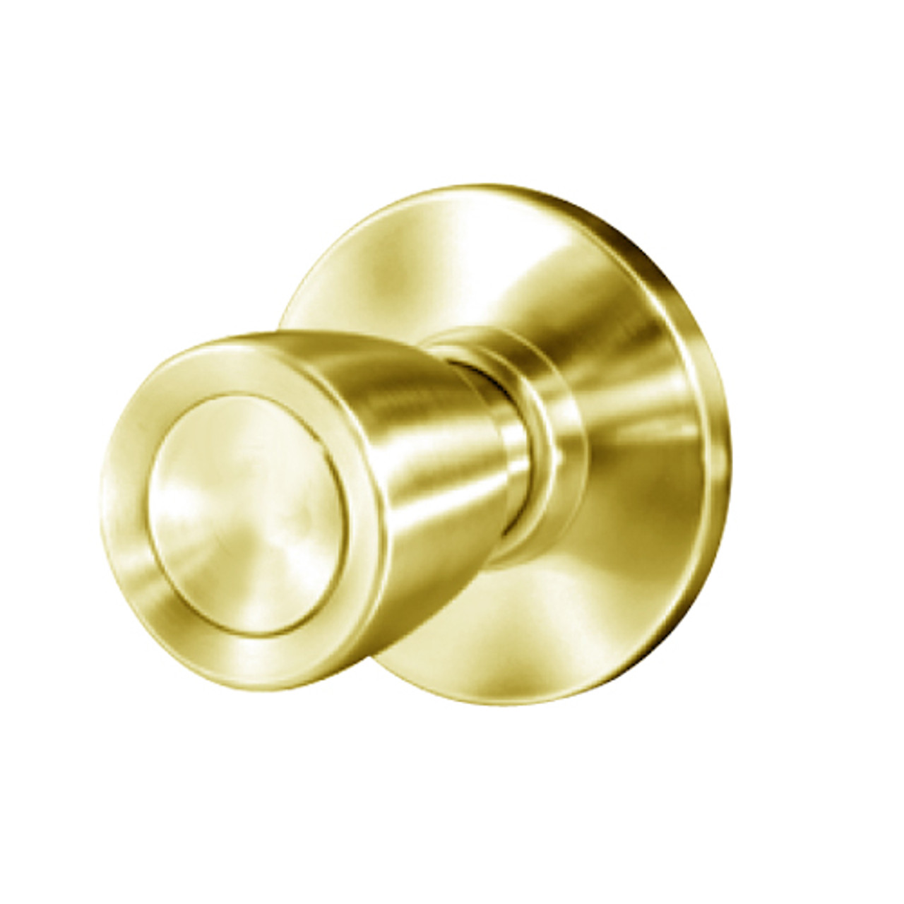 8K30M6AS3605 Best 8K Series Communicating Heavy Duty Cylindrical Knob Locks with Tulip Style in Bright Brass
