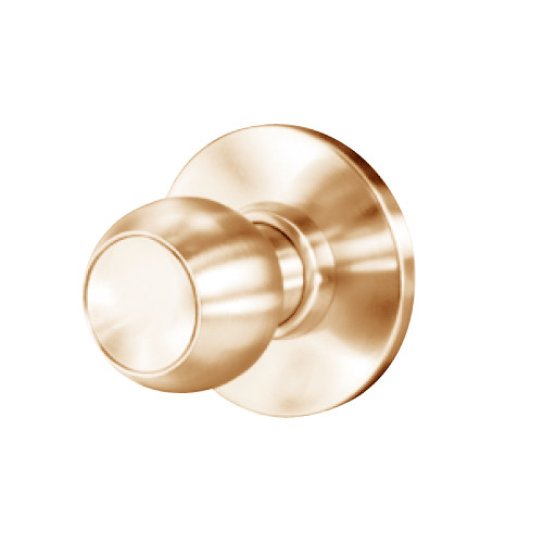 8K30Z4AS3611 Best 8K Series Closet Heavy Duty Cylindrical Knob Locks with Round Style in Bright Bronze