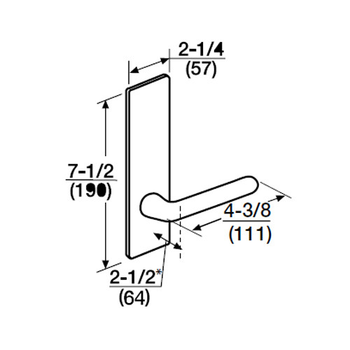 ML2053-RSM-605-M31 Corbin Russwin ML2000 Series Mortise Entrance Trim Pack with Regis Lever in Bright Brass