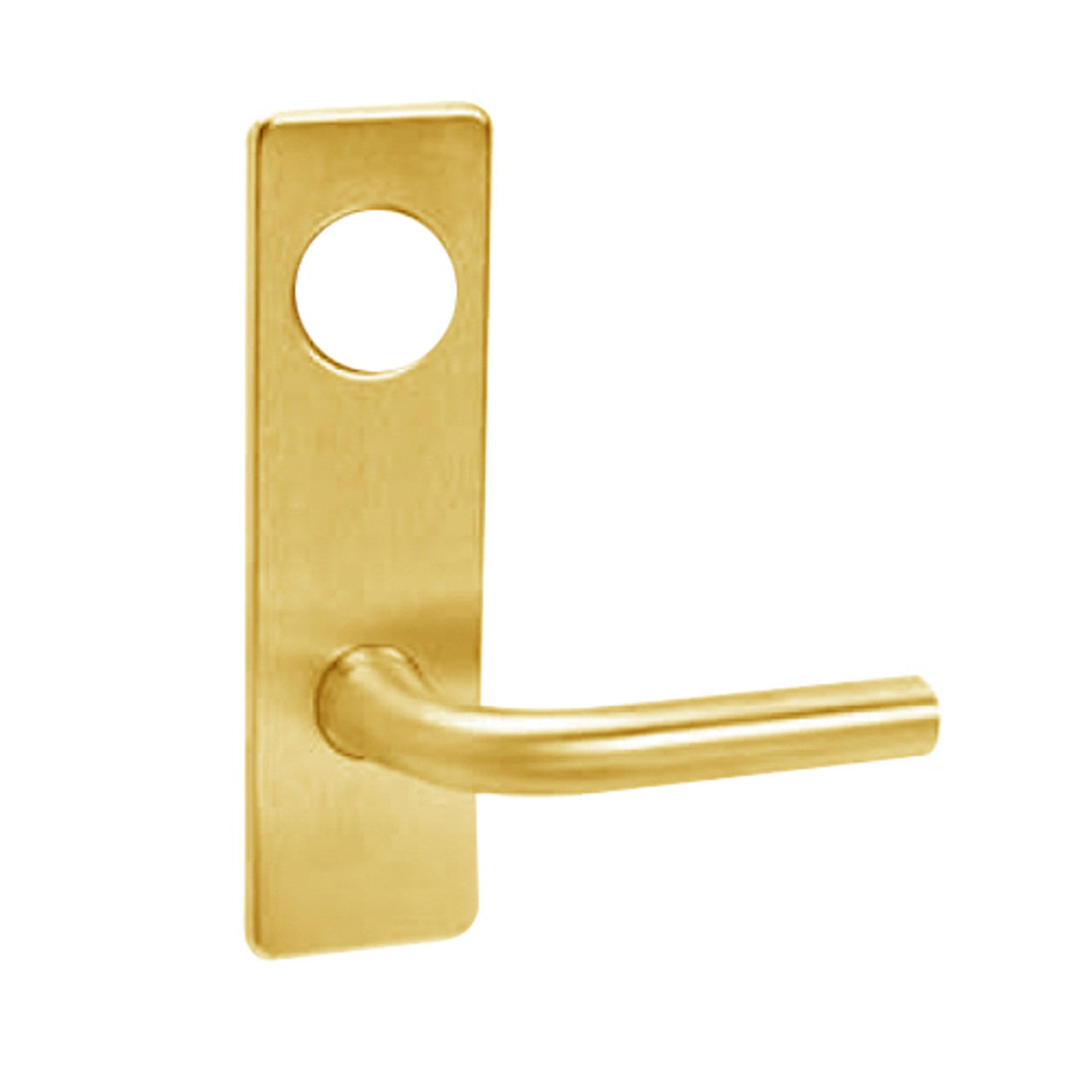 ML2032-RSM-605-CL6 Corbin Russwin ML2000 Series IC 6-Pin Less Core Mortise Institution Locksets with Regis Lever in Bright Brass