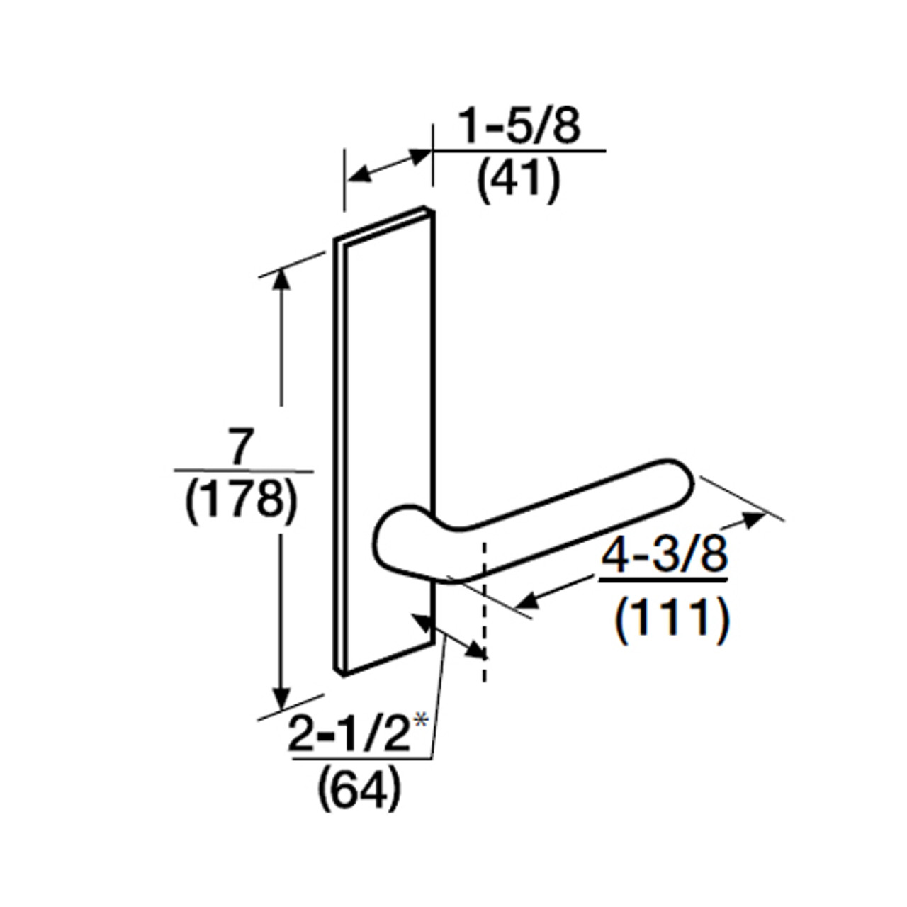 ML2053-RSP-618 Corbin Russwin ML2000 Series Mortise Entrance Locksets with Regis Lever in Bright Nickel