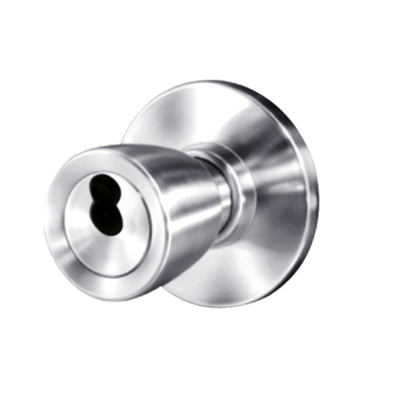8K57W6AS3625 Best 8K Series Institutional Heavy Duty Cylindrical Knob Locks with Tulip Style in Bright Chrome