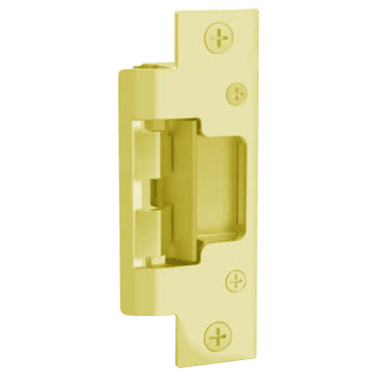 801-605 Hes 4-7/8" x 1-1/4" Faceplate in Bright Brass Finish