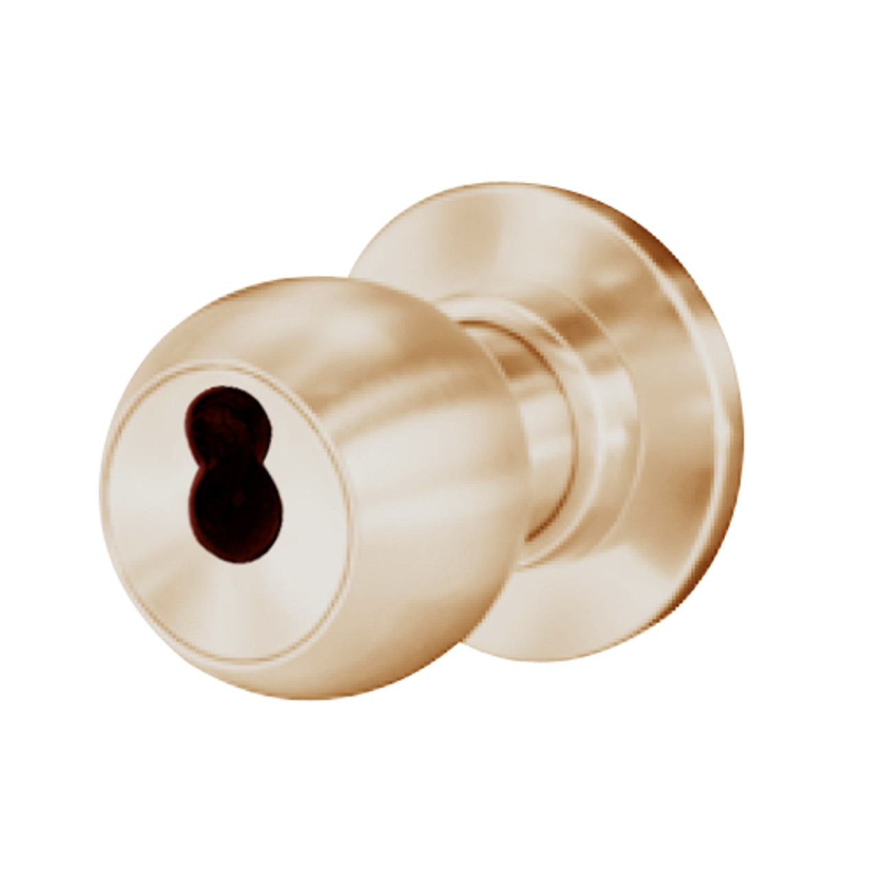 8K37S4CSTK612 Best 8K Series Communicating Heavy Duty Cylindrical Knob Locks with Round Style in Satin Bronze